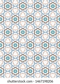 Seamless vector pattern in geometric ornamental style