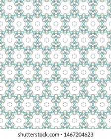 Seamless vector pattern in geometric ornamental style