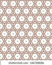 Seamless vector pattern in geometric ornamental style