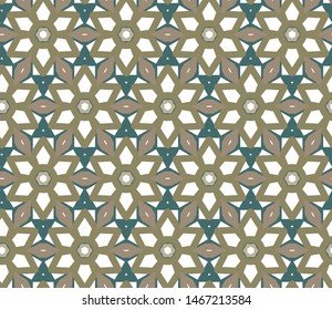 Seamless vector pattern in geometric ornamental style