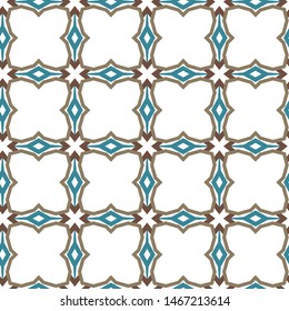 Seamless vector pattern in geometric ornamental style