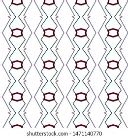 Seamless vector pattern in geometric ornamental style
