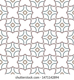 Seamless vector pattern in geometric ornamental style