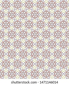 Seamless vector pattern in geometric ornamental style