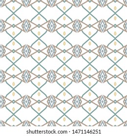 Seamless vector pattern in geometric ornamental style