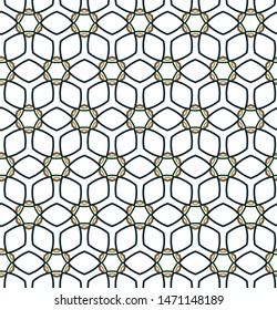 Seamless vector pattern in geometric ornamental style