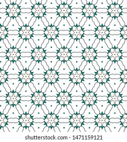 Seamless vector pattern in geometric ornamental style