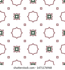 Seamless vector pattern in geometric ornamental style