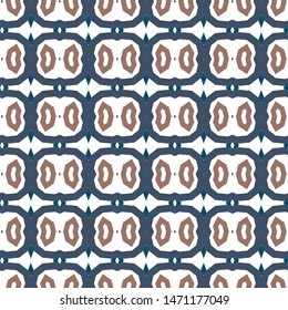 Seamless vector pattern in geometric ornamental style