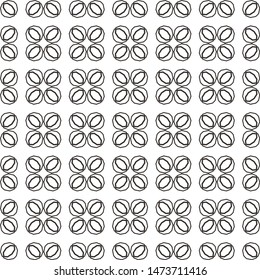 Seamless vector pattern in geometric ornamental style