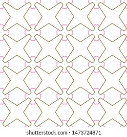 Seamless vector pattern in geometric ornamental style