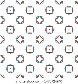 Seamless vector pattern in geometric ornamental style