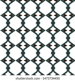 Seamless vector pattern in geometric ornamental style