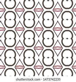 Seamless vector pattern in geometric ornamental style