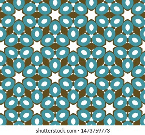 Seamless vector pattern in geometric ornamental style