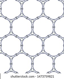 Seamless vector pattern in geometric ornamental style