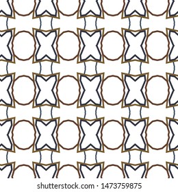Seamless vector pattern in geometric ornamental style