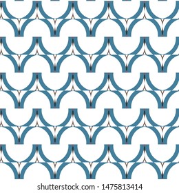 Seamless vector pattern in geometric ornamental style