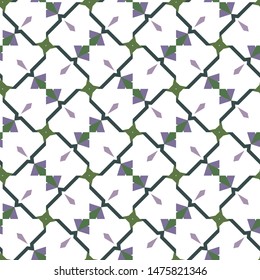 Seamless vector pattern in geometric ornamental style
