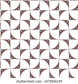 Seamless vector pattern in geometric ornamental style