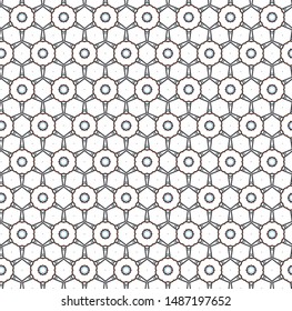 Seamless vector pattern in geometric ornamental style