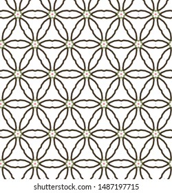 Seamless vector pattern in geometric ornamental style