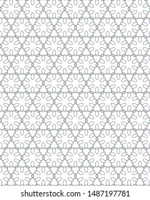 Seamless vector pattern in geometric ornamental style