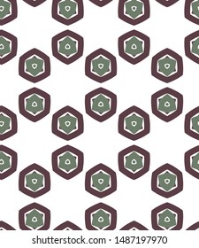 Seamless vector pattern in geometric ornamental style