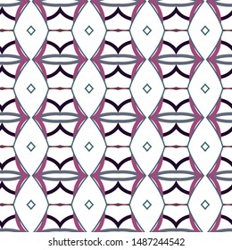 Seamless vector pattern in geometric ornamental style