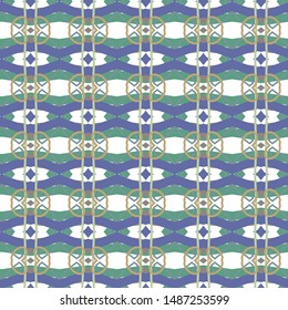 Seamless vector pattern in geometric ornamental style