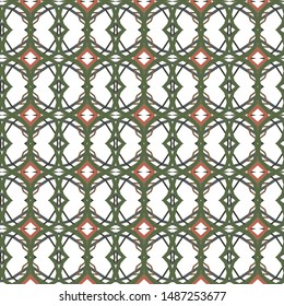 Seamless vector pattern in geometric ornamental style