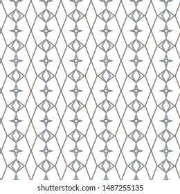 Seamless vector pattern in geometric ornamental style