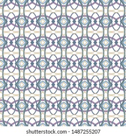 Seamless vector pattern in geometric ornamental style