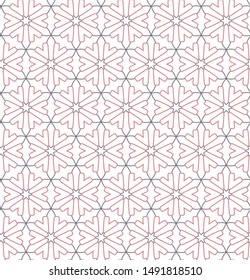 Seamless vector pattern in geometric ornamental style