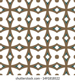 Seamless vector pattern in geometric ornamental style