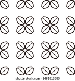 Seamless vector pattern in geometric ornamental style