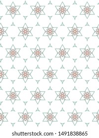 Seamless vector pattern in geometric ornamental style