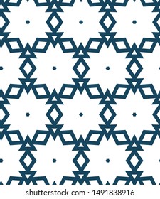 Seamless vector pattern in geometric ornamental style