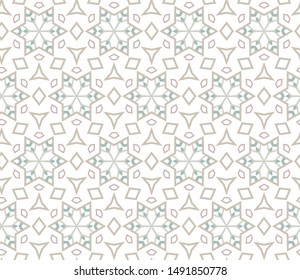 Seamless vector pattern in geometric ornamental style