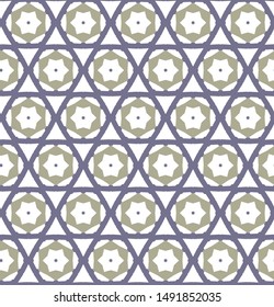 Seamless vector pattern in geometric ornamental style