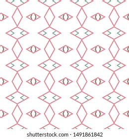 Seamless vector pattern in geometric ornamental style