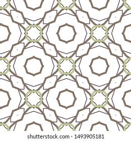 Seamless vector pattern in geometric ornamental style