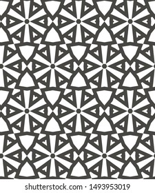 Seamless vector pattern in geometric ornamental style