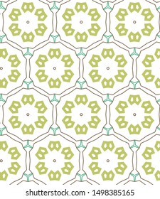 Seamless vector pattern in geometric ornamental style