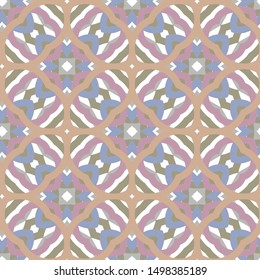 Seamless vector pattern in geometric ornamental style