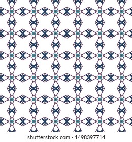Seamless vector pattern in geometric ornamental style