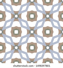 Seamless vector pattern in geometric ornamental style