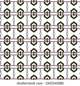 Seamless vector pattern in geometric ornamental style