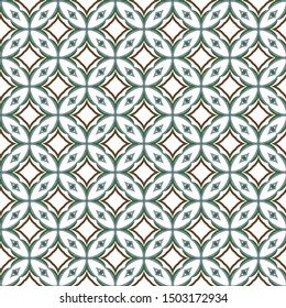 Seamless vector pattern in geometric ornamental style