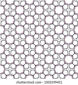 Seamless vector pattern in geometric ornamental style